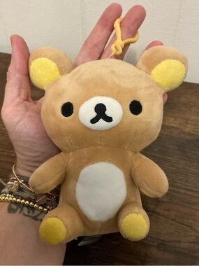 Rare HTF San-X Rilakkuma Key Chain Bag Clip Plush Toy